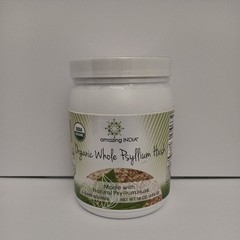 Amazing India USDA Organic Whole Psyllium Husk Powder Supplement | 5 Grams Pe…