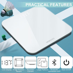 Scale for Body Weight, High Accuracy Bathroom Digital Scales, Bluetooth Weighing