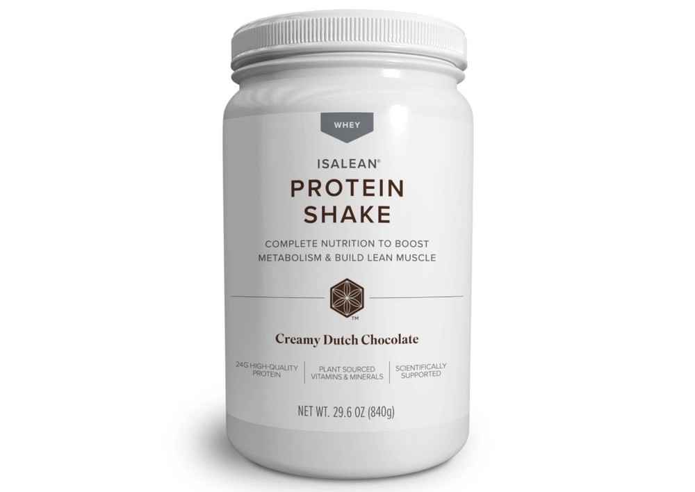 IsaLean Whey Protein Shake Powder, Creamy Dutch Chocolate, 29.6 oz Metabolism
