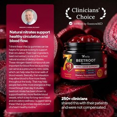 VitaUp Beet Root Gummies – Beetroot Supplement with CoQ10, Grape Seed, Vitami…