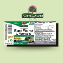Black Walnut & Wormwood, Fluid Extract, Alcohol-Free, 1 fl oz (30 ml)