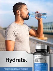 Electrolyte Tablets | 200 Count | Vegetarian, Non-GMO | by Horbaach