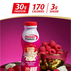Premier Protein Indulgence Shake, White Chocolate Raspberry, 11.5 fl oz 12 Count
