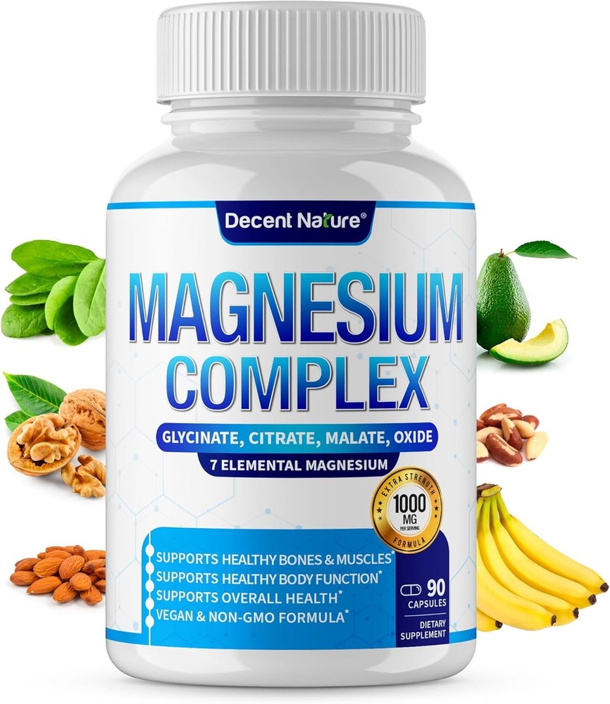 Glycinate Magnesium Complex 7 Elemental Magnesium Supplement 1000mg ?C Magnesium