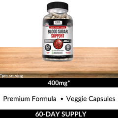 BLOOD SUGAR SUPPORT Alpha Lipoic Acid & Cinnamon 20 Herbs 120 Capsules
