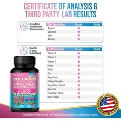 Keratin Supplements With Biotin, Collagen Hair Growth, Skin, Nails – 120 Caps