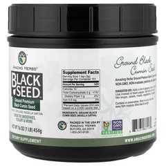 2 X Amazing Herbs, Black Seed�, Ground Premium Black Cumin Seed, 1 lb (454 g)