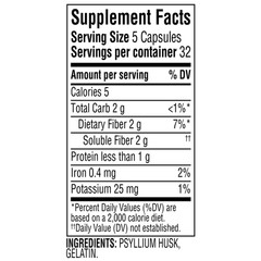 Equate Daily Fiber Multi-Benefit Psyllium Gluten-Free Capsules 160 Ct