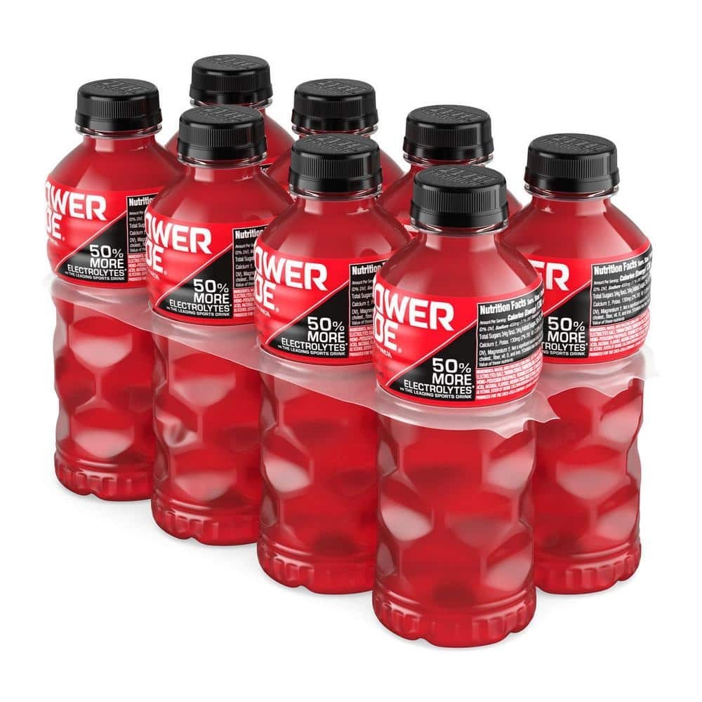 POWERADE Fruit Punch Bottles, 20 Fl. Oz., 8 Pack.