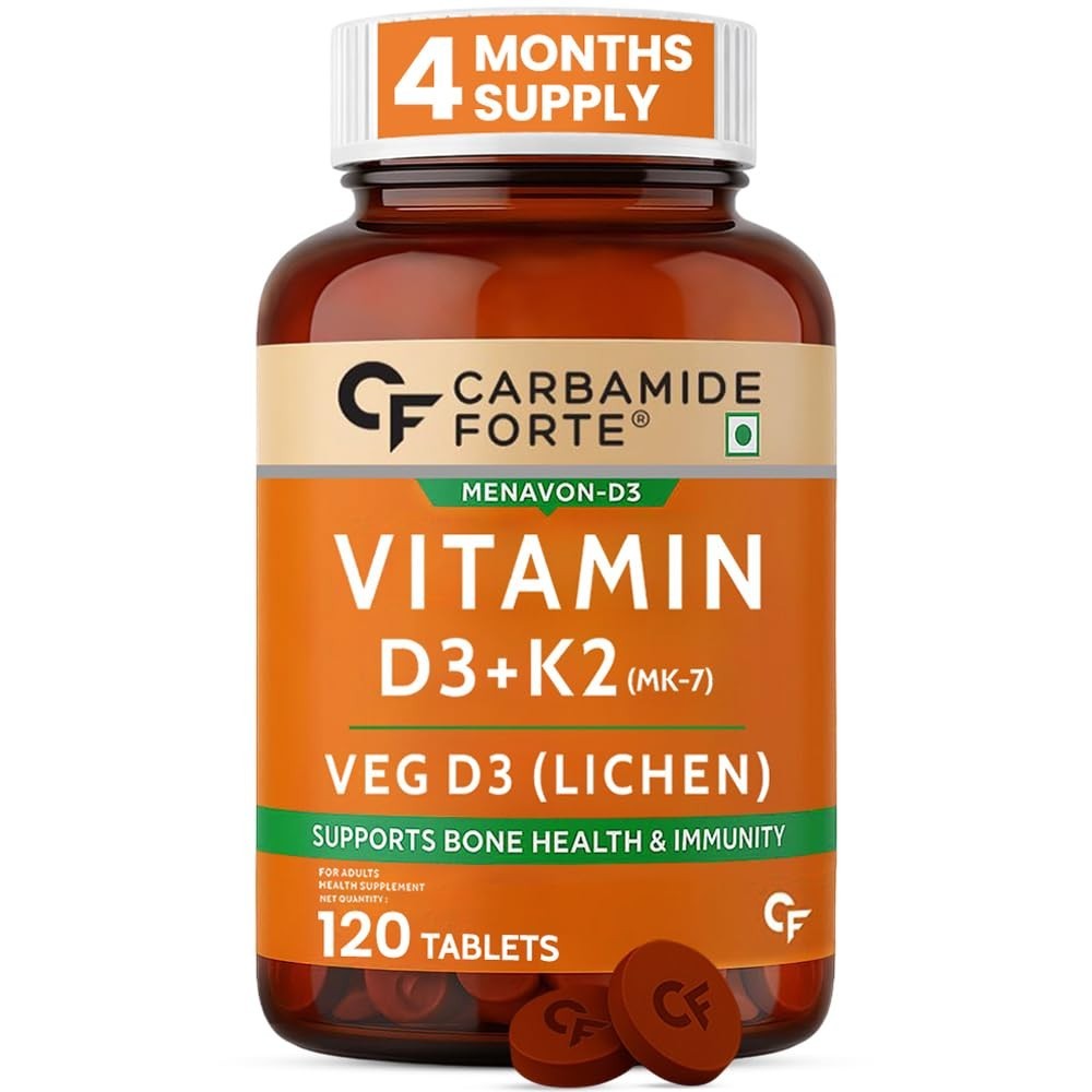 Carbamide Forte Vitamin D3 K2 Tablets 120 – Bone & Heart Support