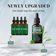 Savari Actora Thyroid Support Liquid Drops w/ Selenium Zinc Iodine L-Tyrosine