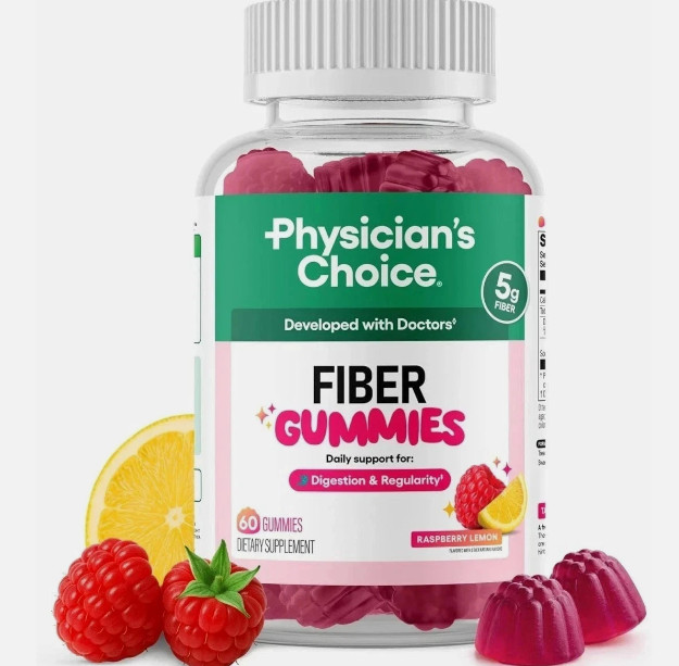 hoice Fiber Gummies–Digestive Health & Regularity, Raspberry Flavor,Sugar Free