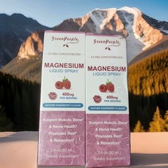 GreenPeople Magnesium Liquid Spray – Raspberry Flavor – 2 fl oz – Lot of 2 – New
