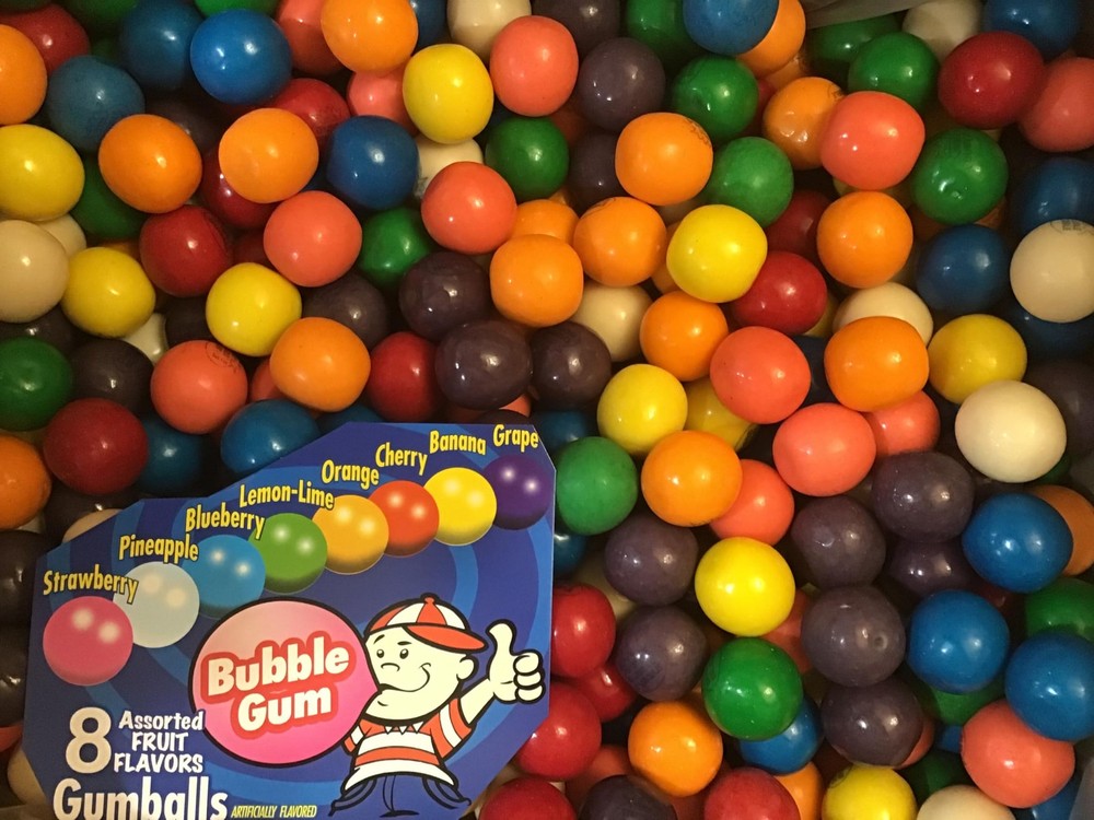 5 Pounds Assorted 1″ Gumballs 8 Fruit Flavors Gum