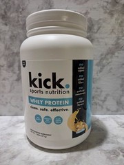 Kick Sports Nutrition Whey Protein Powder 25g Vanilla 1.26 LB 4/2027