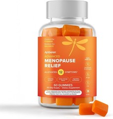 Amberen Advanced Menopause Relief Gummies 60 Ct Hormone Support Orange Flavor