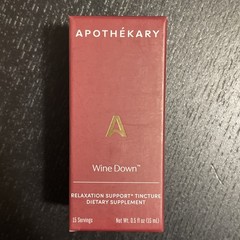 Apothekary Wine Down Relaxation Support Dietary Supplement Sealed 0.5oz Exp 9/28