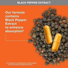 Turmeric Curcumin with Black Pepper & Ginger, 2400mg Joint Support, 105 Count