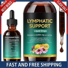 21-in-1 Lymphatic Drainage Drops for Liposomal, 6000mg Immune & Lymph System