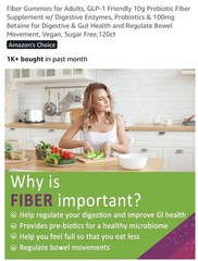 Fiber Gummies for Adults-1 Friendly 10g Prebiotic Fiber Supplement – 2 PACK