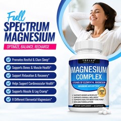 Toplux 8 Forms Magnesium Complex 1000mg Daily Mineral Health Supplement