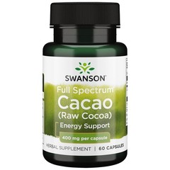Swanson Full Spectrum Cacao (Raw Cocoa) – Herbal 60 Count (Pack of 1)