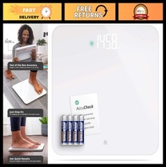 Digital Bathroom Scale – High-Precision Body Weight Scale, 400 lb Capacity, Back
