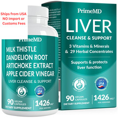 32-in-1 Liver Support with Milk Thistle Supplement – 90 Count (Pack of 1)