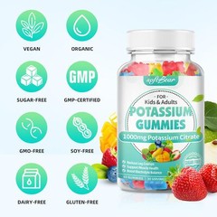 softbear Potassium Citrate Gummies High Potency Potassium Citrate 1000mg Supp…