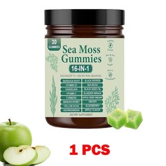 1 Flavor Sea Organic Gummy | Irishmoss Extract 6000Mg | Green Apple Moss 16 in