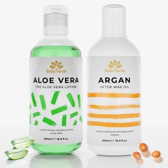 Aloe Bella Verde Lotion Pre & Post Waxing Support Argan & Wax Oil 500ml