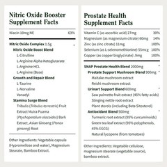 SNAP Prostate Health Nitric Oxide Bundle Saw Palmetto L-Arginine L-Citrulline