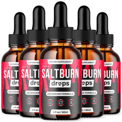 (5 Pack) Salt Burn Drops Advanced Formula Health & Fitness Vitamin 150 Servings