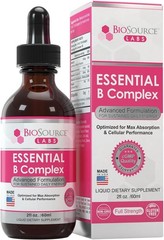 BioSource Labs Essential B Complex-Daily Vegan Vitamin B-Complex Sublingual Liqu