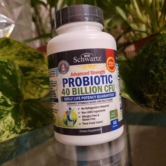 Bio Schwartz Probiotic 40 Billion CFU Gas Bloat Digestive Immune Cognitive 60ct
