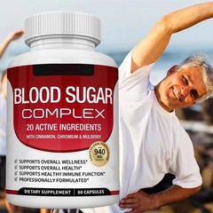 1~2x Magnesium 8 in 1 Complex 1000mg & Blood Sugar Blend Supplement Combo