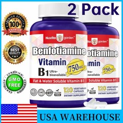 Vitamin B-1 Thiamine 750 mg, 80 Day Supply Dietary Supplement, Easy-to-Swallow