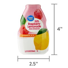 (2 pack) Great Value Raspberry Lemonade Liquid Drink Mixes, 3.11 fl oz
