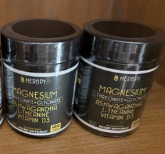 2 -Herbpy Magnesium + Aswagandha – Stress & Sleep Support – 120 caps – Exp 11/26