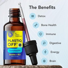 Zeolite Detox & Cleanse Support Liquid Drops for Kids & Adults, Vegan, Non-GMO,