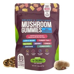 pure Mushroom Gummies – 2500mg with Ashwagandha, Focus & Immune Support