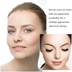MEICOLY Off White Single Eyeshadow with Mirror,Beige Matte Eye Shadow for Hallow
