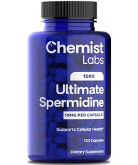 High-Potency Spermidine Supplements for Longevity, 100x Formula, Vegan, 120 Caps