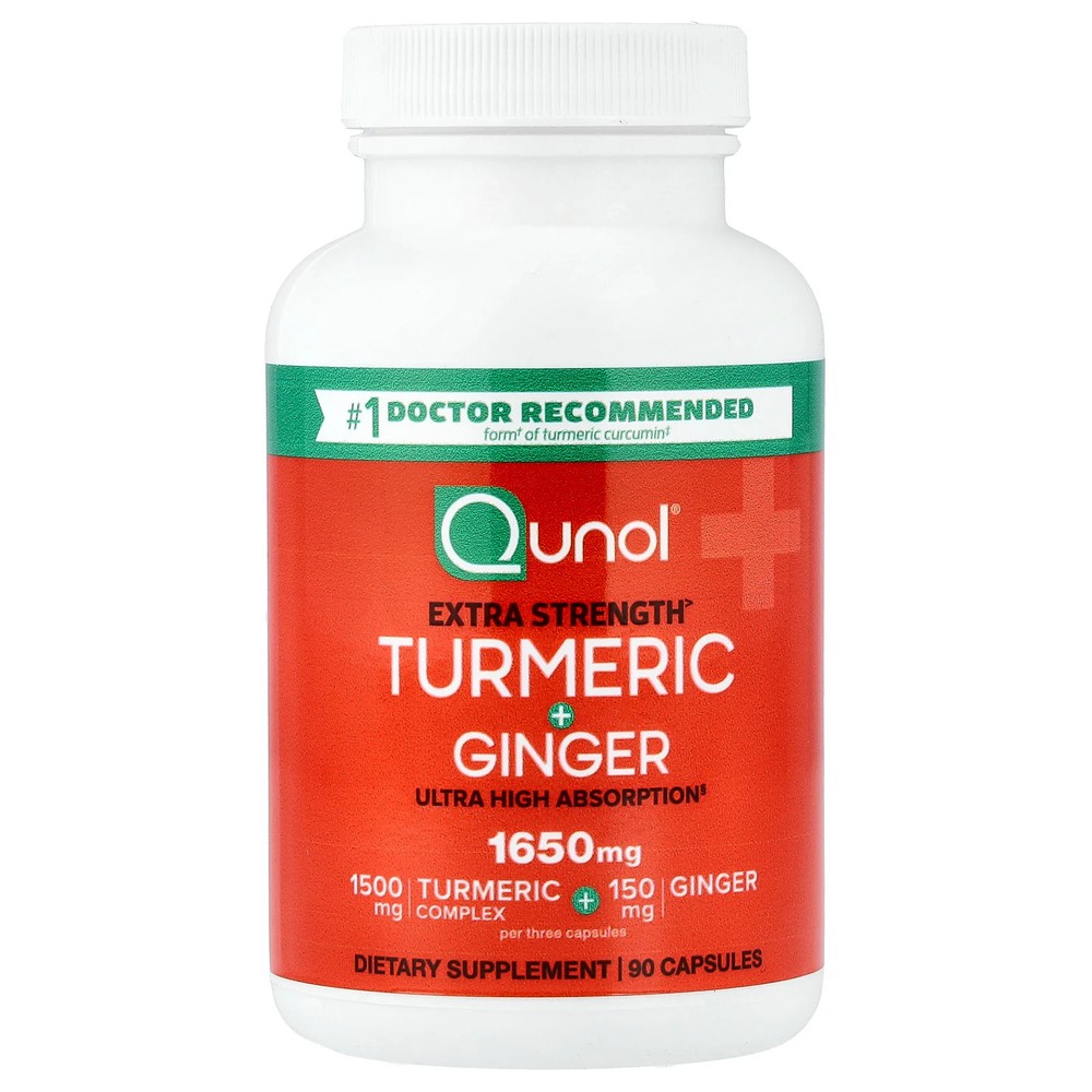 2 X Qunol, Turmeric + Ginger, 90 Capsules