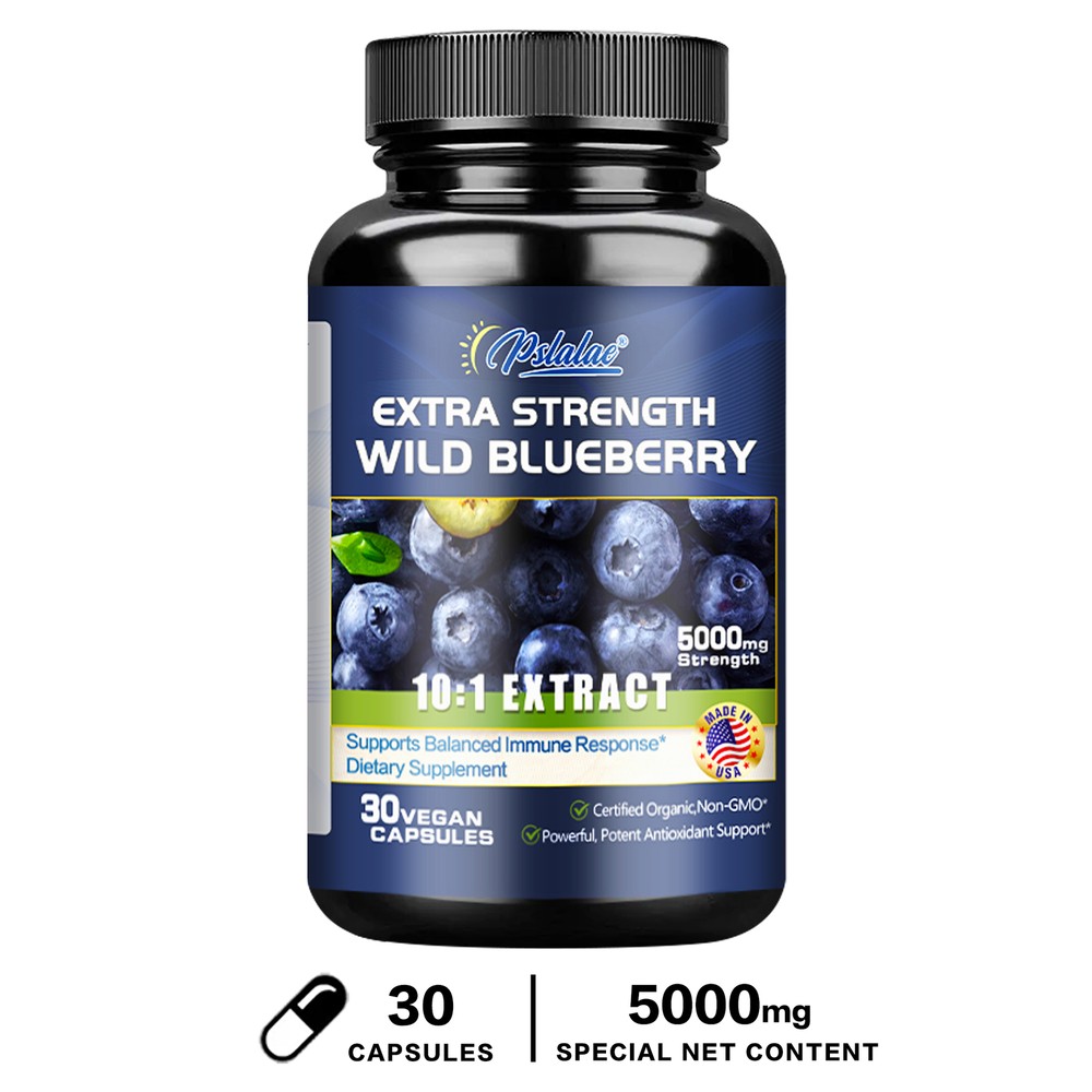Wild Blueberry 5000mg – Support Antioxidant, Brain Health, Boosts Vision Memory
