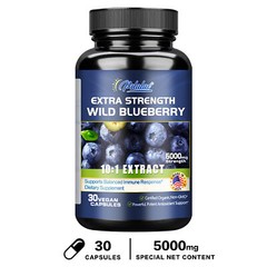 Wild Blueberry 5000mg – Support Antioxidant, Brain Health, Boosts Vision Memory