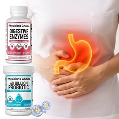 Premium Gut Health Bundle: 60 Billion Probiotics 30ct + Digestive Enzymes 60ct S