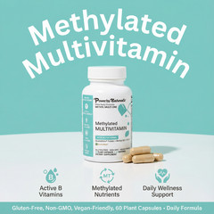 Vegan Methylated Multivitamin for Men and Women with Active Folate & Methyl B12