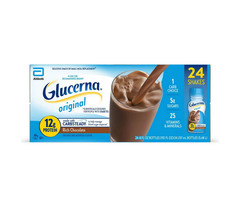 Glucerna 12g Protein Shake Chocolate 8oz 24pk Diabetic Nutrition