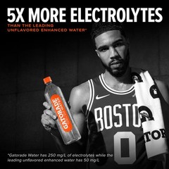 Gatorade Water, Unflavored, Electrolyte infused for 20 Fl Oz (Pack of 12)